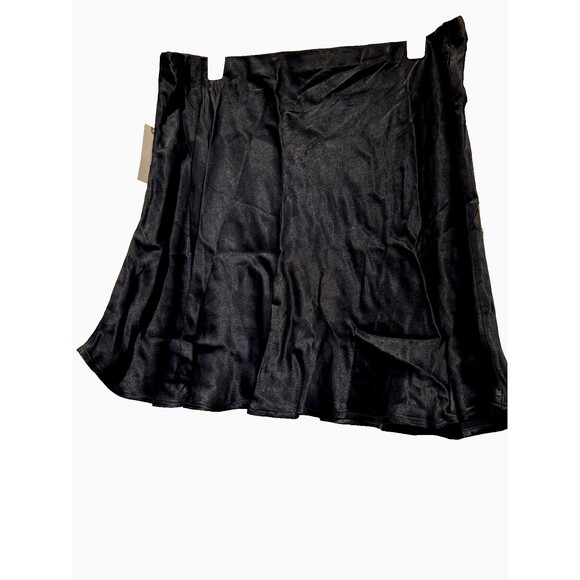 ANTHROPOLOGIE BLACK ABOVE THE KNEE LENGTH SKIRT NWT SIZE XL - Picture 2 of 7